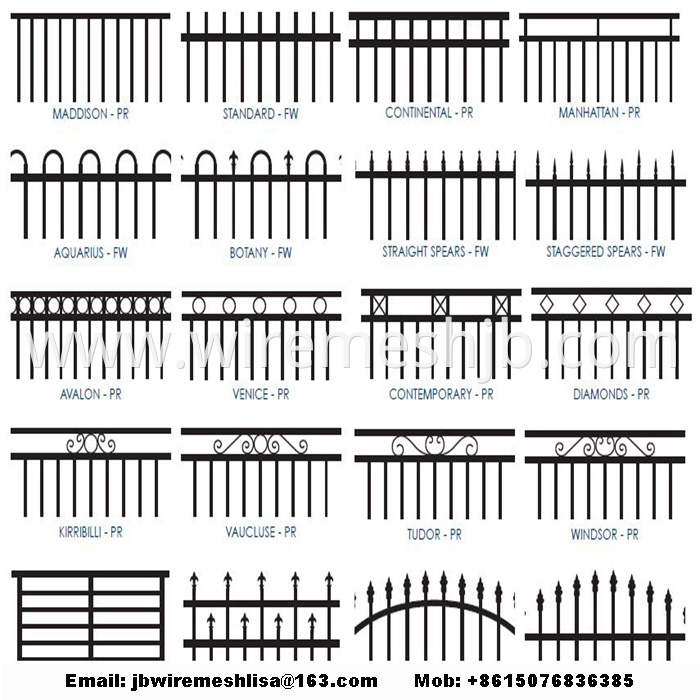 Zinc Steel Wrought Iron Fence